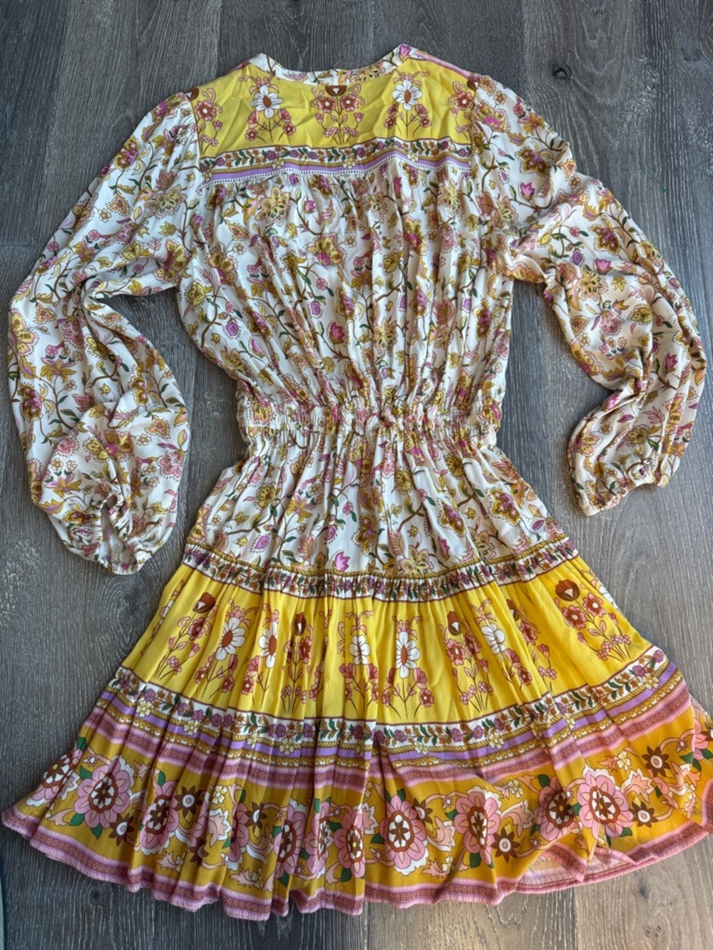 Spell & the Gypsy Portobello Road Floral Tiered V-Neck Mini Dress MK0587 - Picture 9 of 9